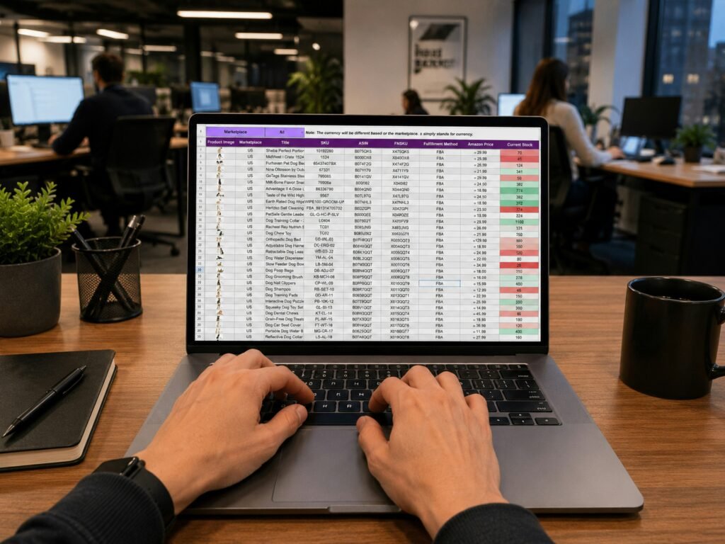 Person using AI in Excel to analyze spreadsheet data and create formulas