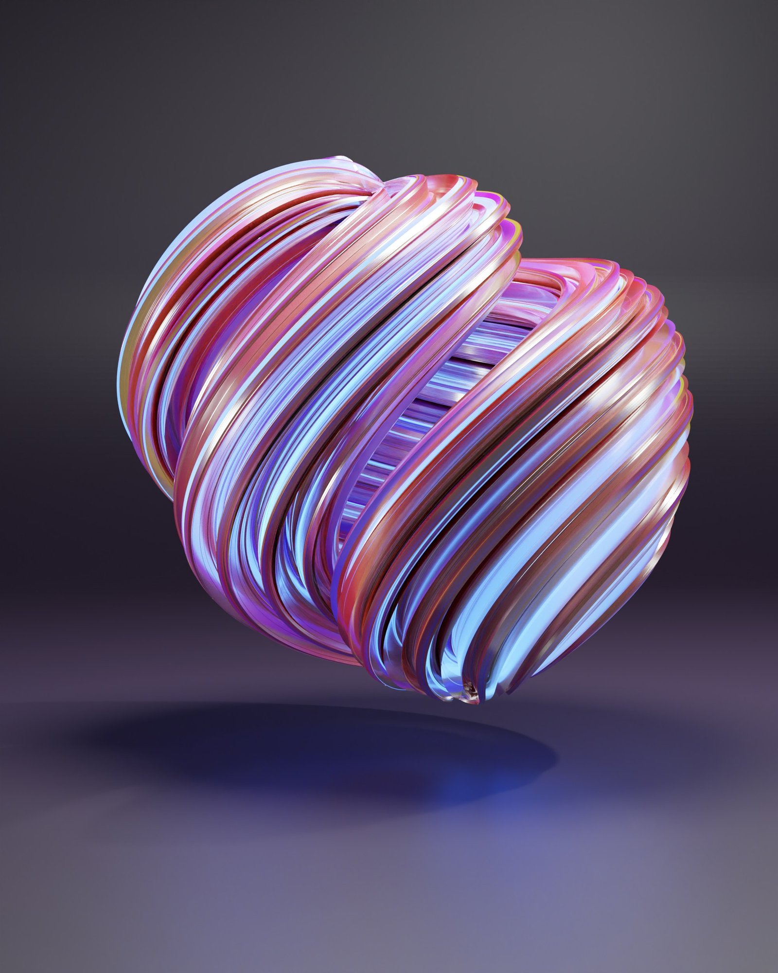 A colorful abstract sphere floating against a black background, symbolizing the limitless creativity and artistic styles possible with Midjourney AI image generation.