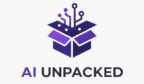 AI UNPACKED logo featuring a modern minimalist AI design with a purple technology-inspired icon and professional typography