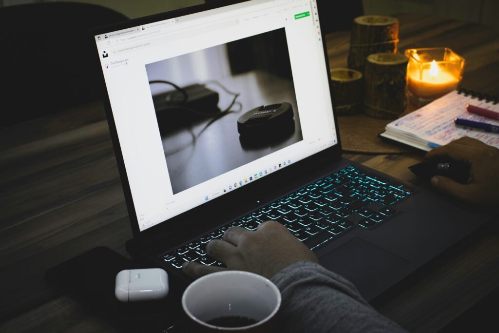 Person using AI tools to make money online